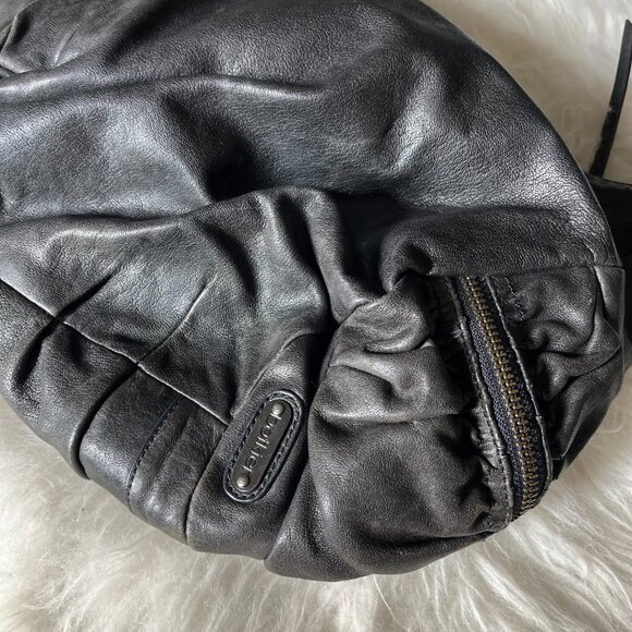 Botkier Dark Grey Leather Ruched Zipper Multi-Pocket Hobo Bag w Dustbag - Picture 3 of 8